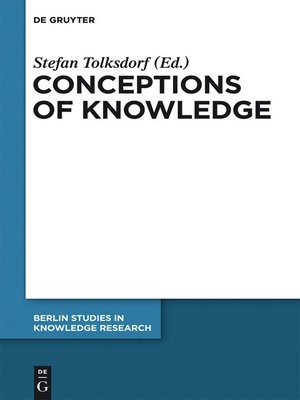 cover image of Conceptions of Knowledge